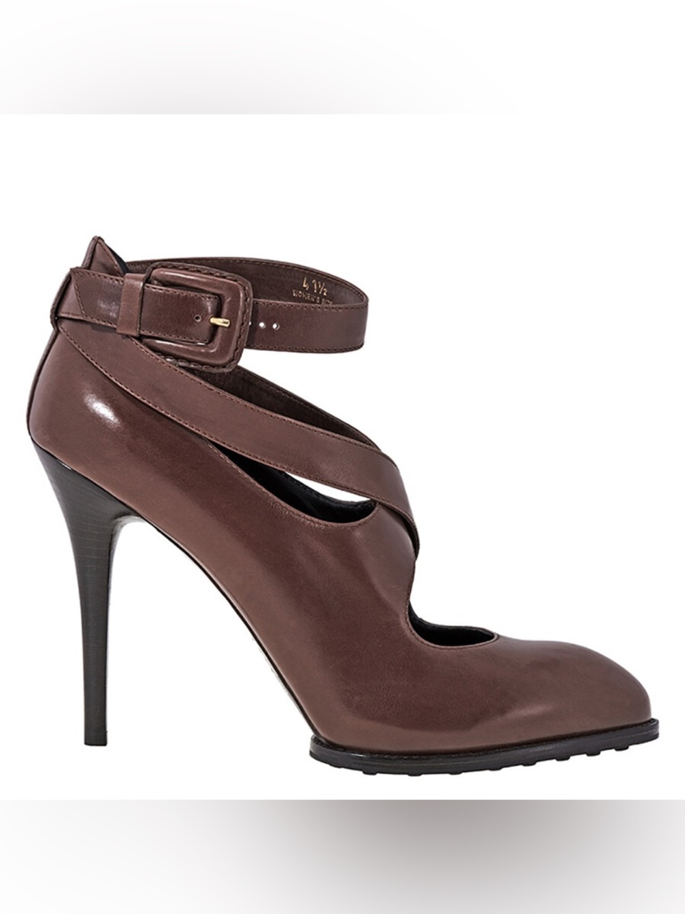 Tod's Brown Leather Crisscross Ankle-Strap Pump
